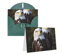 RLDOBOFE Carte de vœux vierge avec enveloppes - Carte de vœux blanche à tête d'aigle - 20,3 x 15,2 cm - Cartes de vœux « Thinking of you » - Cartes vierges - Cartes de remerciement, cartes de mariage