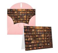 RLDOBOFE Cartes de vœux avec enveloppes vierges à moitié pliées, cartes d'anniversaire, cartes de remerciement, livres, cartes de vœux pour remise de diplôme, vacances, invitations de mariage, 10,2 x