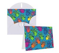 RLDOBOFE Cartes de vœux avec enveloppes vierges à moitié pliées, cartes d'anniversaire, cartes de remerciement, cartes de vœux multicolores pour remise de diplôme, vacances, mariage, invitations de
