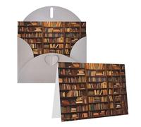 RLDOBOFE Cartes de vœux avec enveloppes vierges à moitié pliées, cartes d'anniversaire, cartes de remerciement, livres, cartes de vœux pour remise de diplôme, vacances, invitations de mariage, 10,2 x