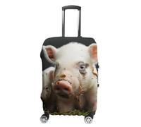 RLDOBOFE Cleanest Animals Housse de protection pour valise, anti-rayures, lavable et élastique, blanc, M, Élégant
