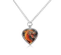 RLDOBOFE Collier avec pendentif urne en forme de cœur pour animaux de compagnie, cadeau commémoratif personnalisé pour chien/chat, pendentif urne pour chiens, chats, femmes et hommes