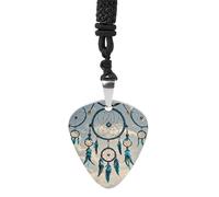 RLDOBOFE Collier en acier inoxydable avec pendentif en forme d'attrape-rêves - Cadeau personnalisable - Accessoire pour femme et homme - Pour les amateurs de musique