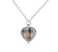 RLDOBOFE Collier urne à motif écossais noir pour cendres, pendentif en forme de cœur pour amoureux des chats, bijou souvenir de crémation pour chien, collier photo personnalisé pour la perte de chien