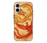 RLDOBOFE Compatible avec iPhone 17 - Coque de téléphone Dragon Phoenix en TPU souple et fine - Protection contre les chutes - Résistante au jaunissement - Motif élégant - Coque de téléphone antichoc