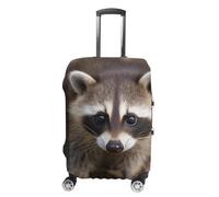 RLDOBOFE Cub Raton laveur Housse de bagage de voyage anti-rayures lavable élastique, blanc, S, Élégant