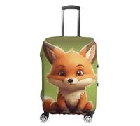 RLDOBOFE Housse de bagage de voyage avec motif de petit renard - Anti-rayures - Lavable - Élastique, blanc, M, Élégant