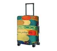 RLDOBOFE Housse de bagage de voyage pour valise, protection élastique pour valise, collage de couleurs, housses de valise, housse de protection lavable anti-poussière pour bagages de 45,7 à 81,3 cm