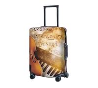 RLDOBOFE Housse de bagage de voyage pour valise, protection élastique pour valise, piano, violon, notes de musique, housse de protection lavable, housse de protection anti-poussière pour bagages de