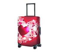 RLDOBOFE Housse de bagage de voyage pour valise, protection élastique pour valise, Saint-Valentin, cœur, housse de protection lavable, housse de protection anti-poussière pour bagages de 45,7 à 81,3