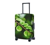 RLDOBOFE Housse de protection élastique pour valise, blanc, verdure naturelle, housse de protection lavable, housse de protection anti-poussière pour bagages de 45,7 à 81,3 cm, Noir , S