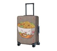 RLDOBOFE Housse de protection élastique pour valise, coquetier, nouilles, ramen, valise, lavable, housse de protection anti-poussière pour bagages de 45,7 à 81,3 cm, Noir , L