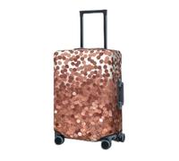 RLDOBOFE Housse de protection élastique pour valise de voyage à paillettes or rose - Housse de protection lavable anti-poussière - Convient aux bagages de 45,7 à 81,3 cm, Noir , S