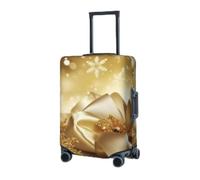 RLDOBOFE Housse de protection élastique pour valise de voyage en soie dorée - Housse de protection lavable et anti-poussière - Convient aux bagages de 45,7 à 81,3 cm, Noir , S