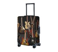 RLDOBOFE Housse de protection élastique pour valise, guitare, valise, housse de protection lavable, housse de protection anti-poussière pour bagages de 45,7 à 81,3 cm, Noir , S