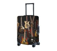 RLDOBOFE Housse de protection élastique pour valise, guitare, valise, housse de protection lavable, housse de protection anti-poussière pour bagages de 45,7 à 81,3 cm, Noir , L