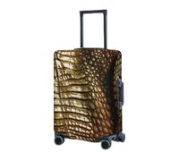 RLDOBOFE Housse de protection élastique pour valise, housse de protection lavable en forme de crocodile africain, housse de protection anti-poussière pour bagages de 45,7 à 81,3 cm, Noir , L
