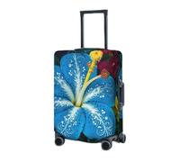 RLDOBOFE Housse de protection élastique pour valise, housse de protection lavable et résistante à la poussière pour bagages de 45,7 à 81,3 cm, Noir/blanc, X-Large