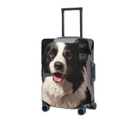 RLDOBOFE Housse de protection élastique pour valise, housse de protection lavable et résistante à la poussière pour bagages de 45,7 à 81,3 cm, Noir/blanc, Medium