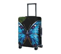 RLDOBOFE Housse de protection élastique pour valise, housse de protection lavable et résistante à la poussière, convient aux bagages de 45,7 à 81,3 cm, Noir/blanc, X-Large
