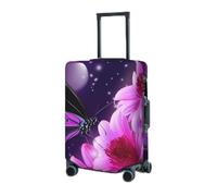 RLDOBOFE Housse de protection élastique pour valise, housse de protection lavable et résistante à la poussière, convient aux bagages de 45,7 à 81,3 cm, Noir , M