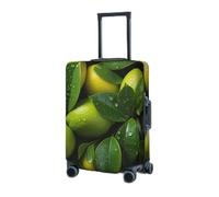 RLDOBOFE Housse de protection élastique pour valise, housse de protection lavable et résistante à la poussière, convient aux bagages de 45,7 à 81,3 cm, Noir/blanc, X-Large