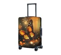 RLDOBOFE Housse de protection élastique pour valise, housse de protection lavable et résistante à la poussière, convient aux bagages de 45,7 à 81,3 cm, Noir/blanc, Small