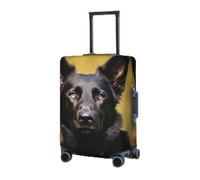 RLDOBOFE Housse de protection élastique pour valise, housse de protection lavable, résistante à la poussière, convient aux bagages de 45,7 à 81,3 cm, Noir , L