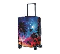 RLDOBOFE Housse de protection élastique pour valise, housse de protection lavable, résistante à la poussière, convient aux bagages de 45,7 à 81,3 cm, Noir , L