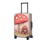 RLDOBOFE Housse de protection élastique pour valise, housse de protection pour valise, motif ours et champignons, housse de protection lavable anti-poussière pour bagages de 45,7 à 81,3 cm, Noir