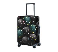 RLDOBOFE Housse de protection élastique pour valise, motif à pois noirs, housse de protection lavable, housse de protection anti-poussière pour bagages de 45,7 à 81,3 cm, Noir , x-large