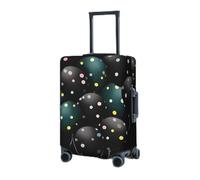 RLDOBOFE Housse de protection élastique pour valise, motif à pois noirs, housse de protection lavable, housse de protection anti-poussière pour bagages de 45,7 à 81,3 cm, Noir , L