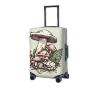 RLDOBOFE Housse de protection élastique pour valise, motif champignon, housse de protection lavable, résistante à la poussière, convient aux bagages de 45,7 à 81,3 cm, Noir , S