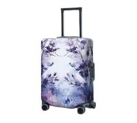 RLDOBOFE Housse de protection élastique pour valise, peinture abstraite lavande, housse de protection lavable anti-poussière pour bagages de 45,7 à 81,3 cm, Noir , x-large