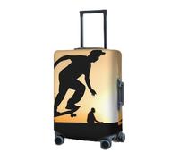 RLDOBOFE Housse de protection élastique pour valise, planche à roulettes, valise, housse de protection lavable, housse de protection anti-poussière pour bagages de 45,7 à 81,3 cm, Noir , L