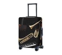 RLDOBOFE Housse de protection élastique pour valise, protection contre la poussière, convient aux bagages de 45,7 à 81,3 cm, Noir , M