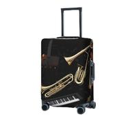 RLDOBOFE Housse de protection élastique pour valise, protection contre la poussière, convient aux bagages de 45,7 à 81,3 cm, Noir , L