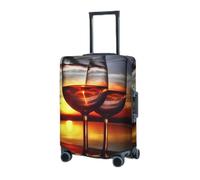 RLDOBOFE Housse de protection élastique pour valise, protection contre la poussière, housse de protection lavable pour bagages de 45,7 à 81,3 cm, Noir , M