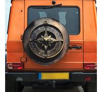 RLDOBOFE Housse de roue de secours pour voiture - Étanche - Housse de protection universelle pour pneus de secours - Runes nordiques - Boussole - Pour camion et SUV, 11992