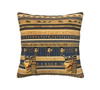 RLDOBOFE Housses de coussin carrées imprimées de fresques pharaoniques égyptiennes, housses de coussin carrées décoratives pour canapé
