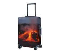 RLDOBOFE Kilauea Housse de protection élastique pour valise, housse de protection lavable, anti-poussière, convient aux bagages de 45,7 à 81,3 cm, Noir , x-large