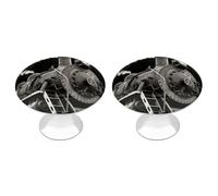 RLDOBOFE Lot de 2 boutons d'armoire ronds pour tiroir à vapeur, commode, placard, poignées de porte pour armoires de cuisine et de salle de bain
