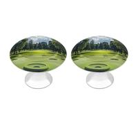 RLDOBOFE Lot de 2 boutons d'armoire ronds pour tiroir de terrain de golf, commode, placard, poignées de porte pour armoires de cuisine et de salle de bain