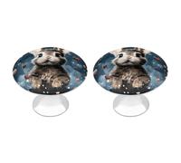 RLDOBOFE Lot de 2 poignées de tiroir rondes en forme de cœur et lapin pour cuisine, chambre à coucher, restaurant, poignées de tiroir personnalisées pour placard