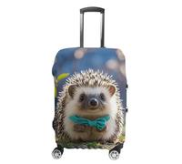 RLDOBOFE Lovely Hedgehog Housse de voyage anti-rayures pour valise, lavable, élastique, blanc, M, Élégant