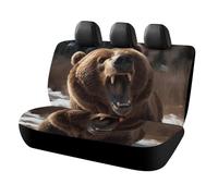 RLDOBOFE Roaring Bear Housse de siège arrière de voiture pour animal de compagnie, unisexe, antidérapante et imperméable