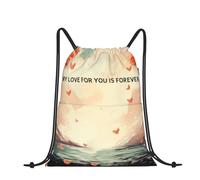 RLDOBOFE Sac à dos à cordon de serrage avec cordon de serrage My Love for You is Forever pour voyage, My Love for You is Forever, taille unique