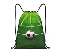 RLDOBOFE Sac à dos à cordon de serrage pliable avec cordon de serrage pour le terrain de football Vert, Noir/blanc, S