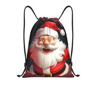RLDOBOFE Sac à dos à cordon de serrage pliable avec cordon de serrage pour le voyage, Noir/blanc, Petit, Sac à dos tyrolien