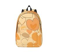 RLDOBOFE Sac à dos léger et décontracté en toile pour ordinateur portable en forme de cœur, Noir/blanc, M